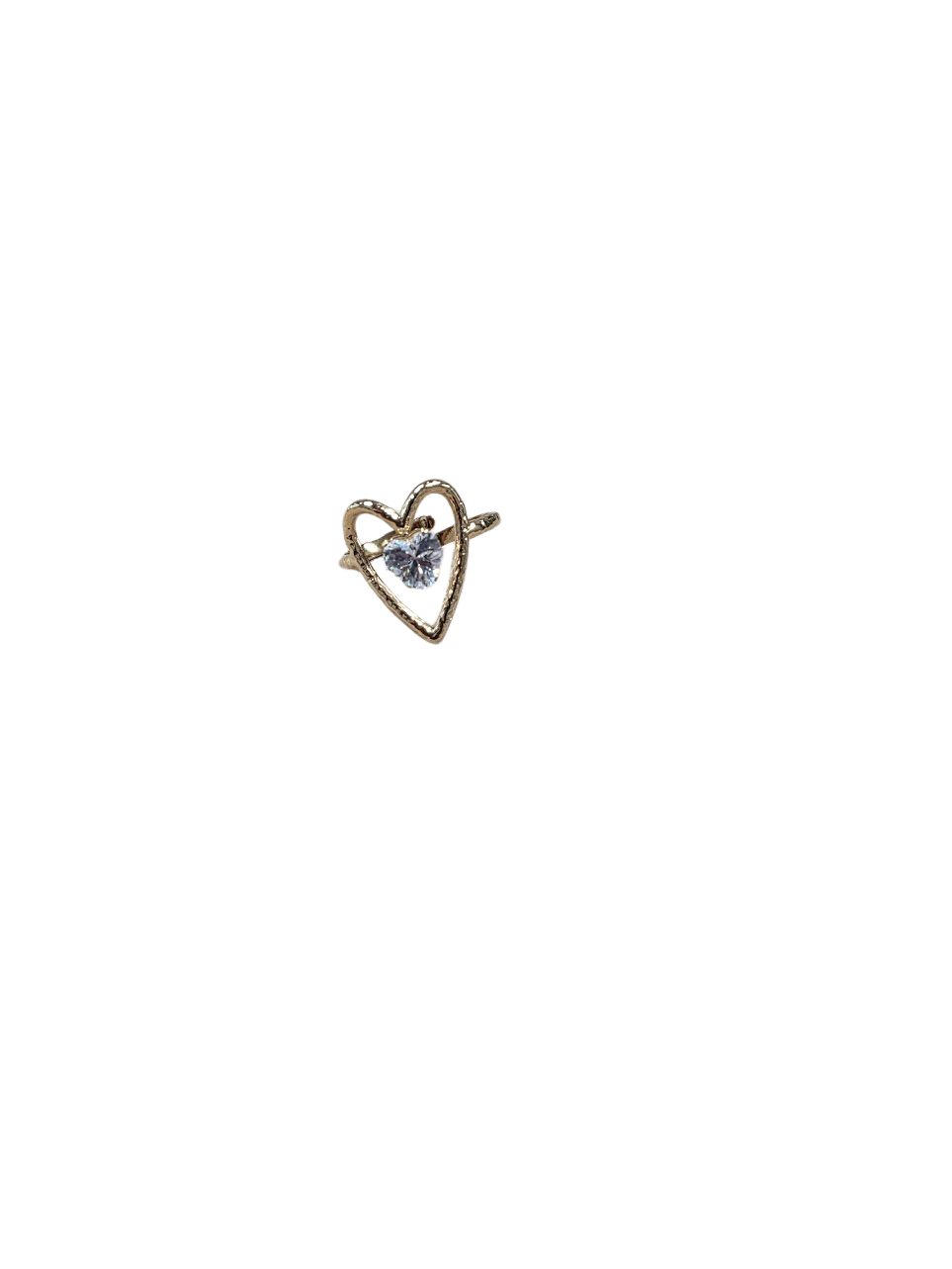 Open Heart Diamond Ring RI-0345
