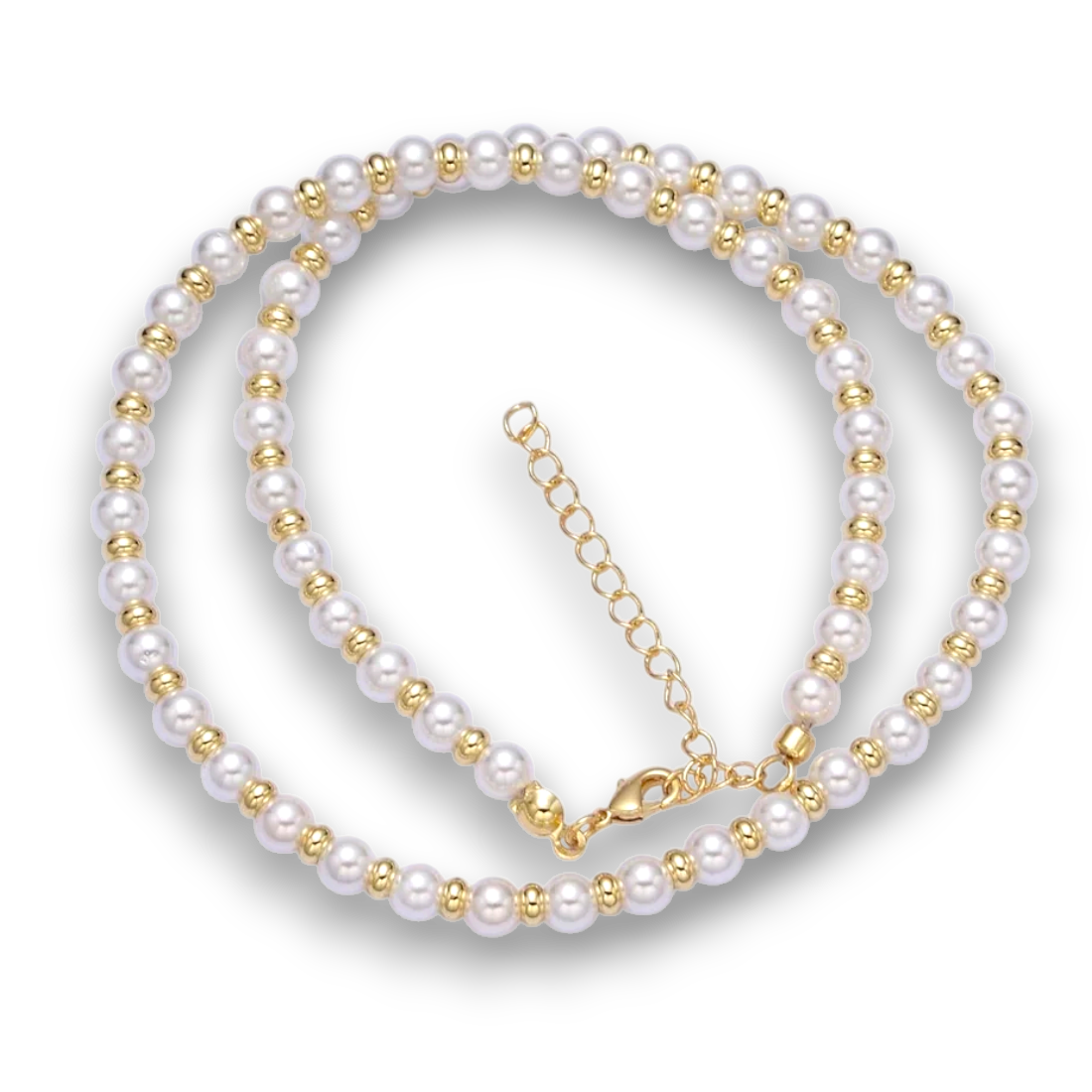 Round White Pearl Beaded NC-21WA1277
