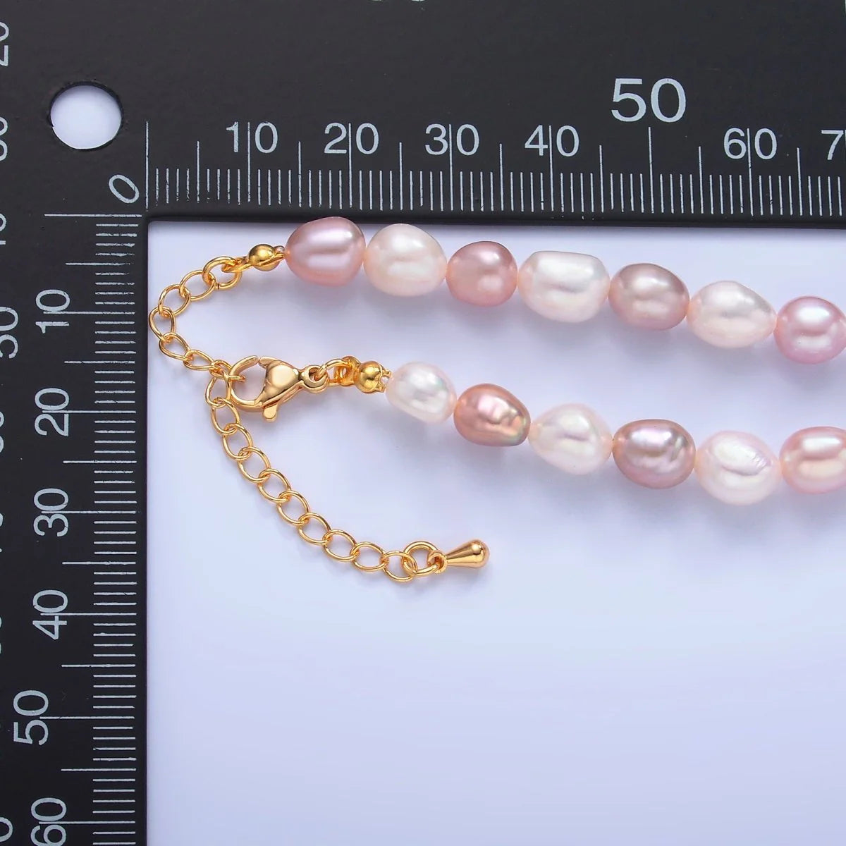 Gradient Pink Purple White Freshwater Pearl NC-21WA3017