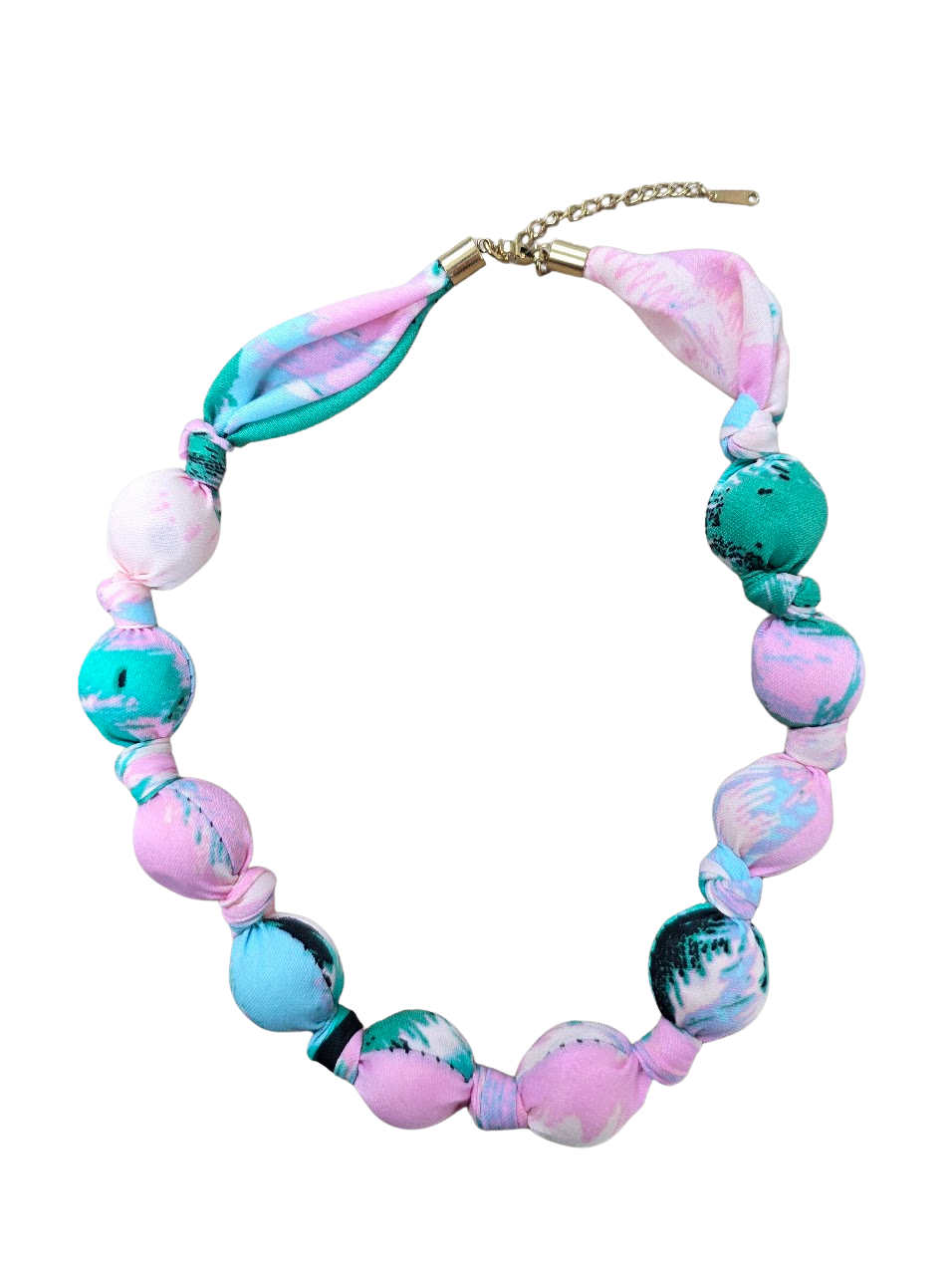 Retro Pink Cotton Bead Necklace NC-2103
