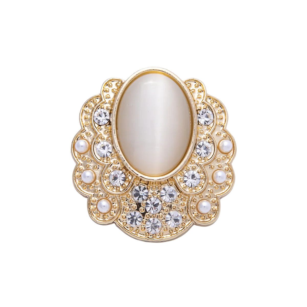 Vintage Cat-Eye Brooch Gold Pin BH-21BH076