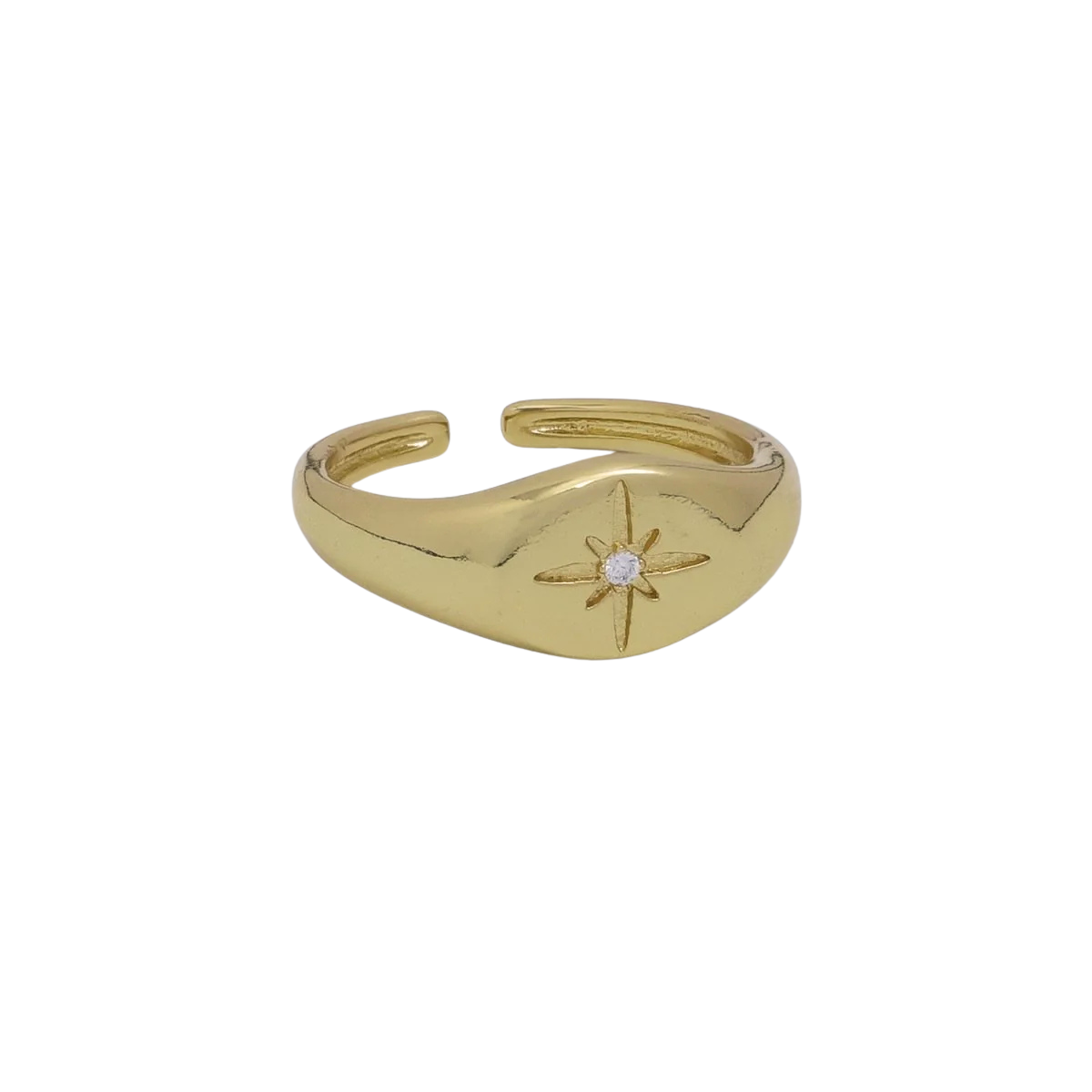 Dainty Star Signet Ring