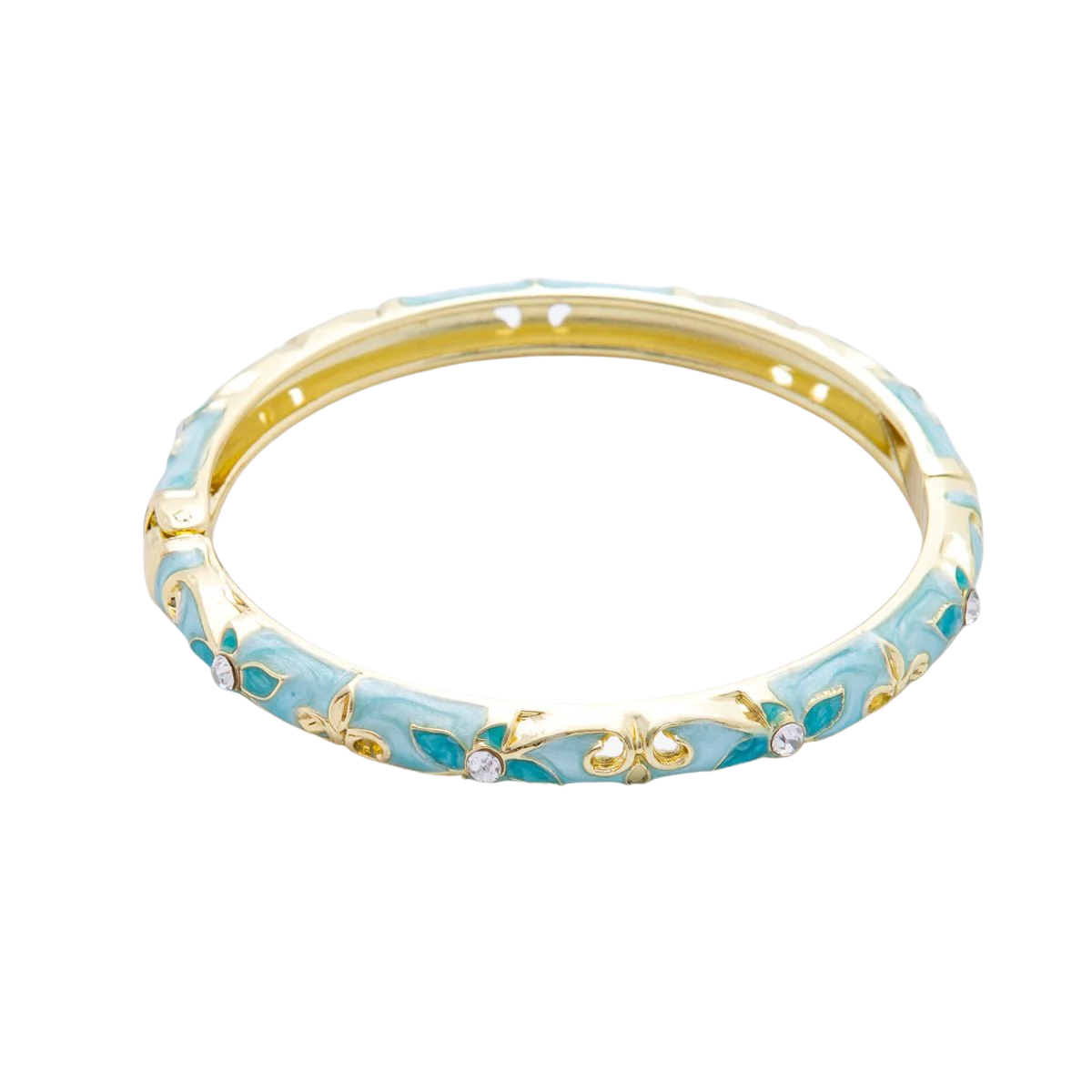 Dainty Floral Enamel Cz Bracelet