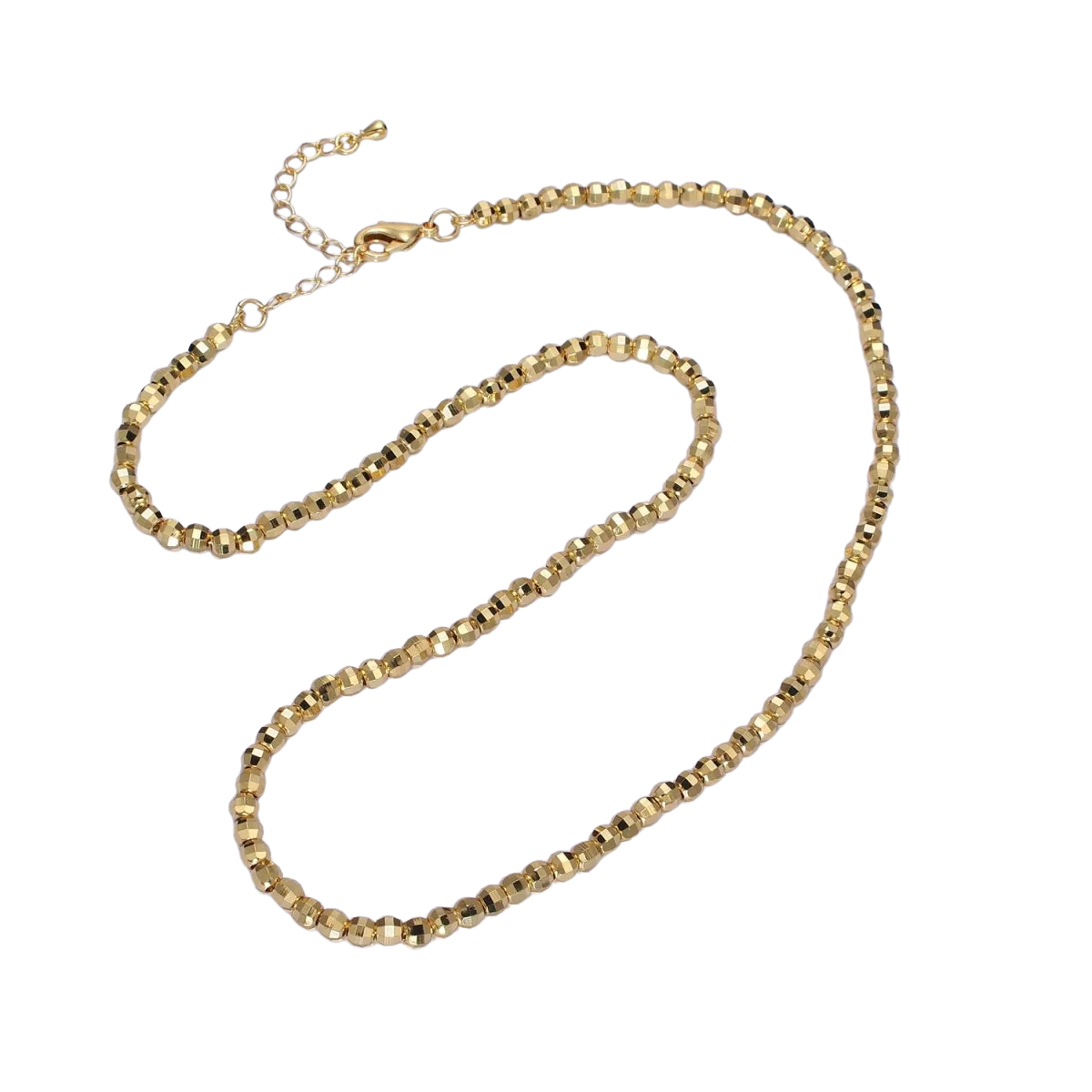 Multi-faceted Disco Ball Bead Chain Necklace NC-21WA1564