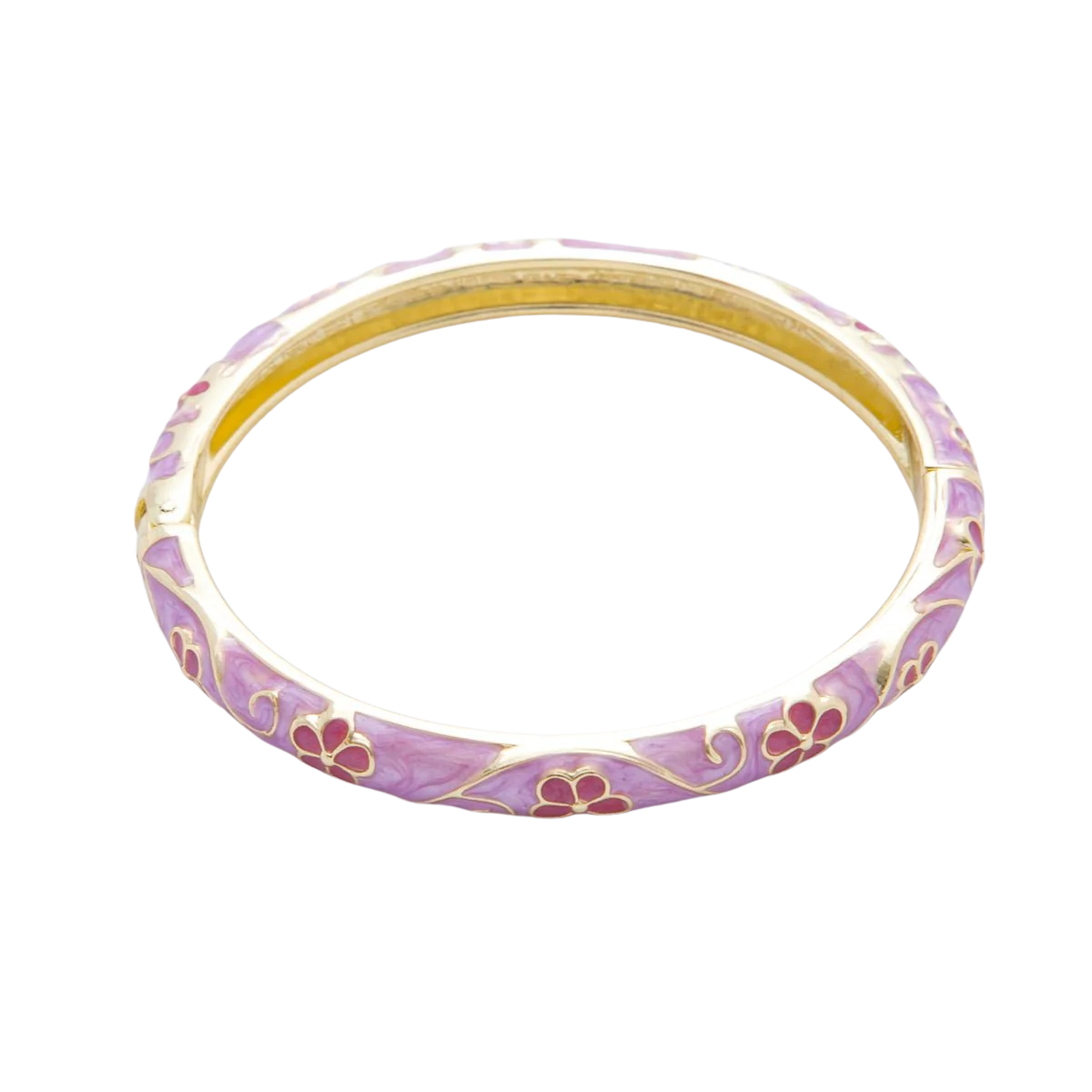 Floral Artisan Enamel Bangle Bracelet
