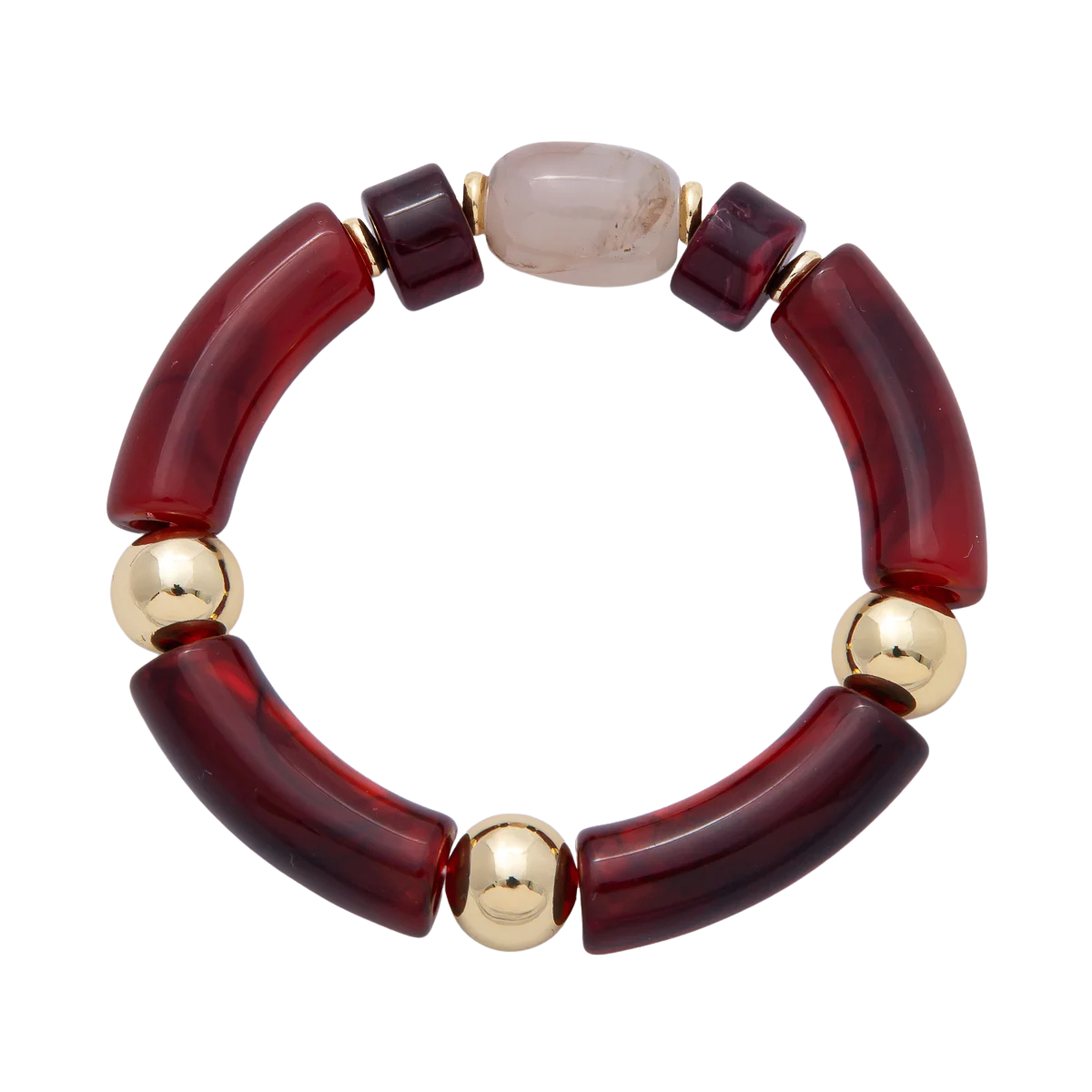 Chunky Red Chic Stretch Gemstone Bracelets BA-21WA3971