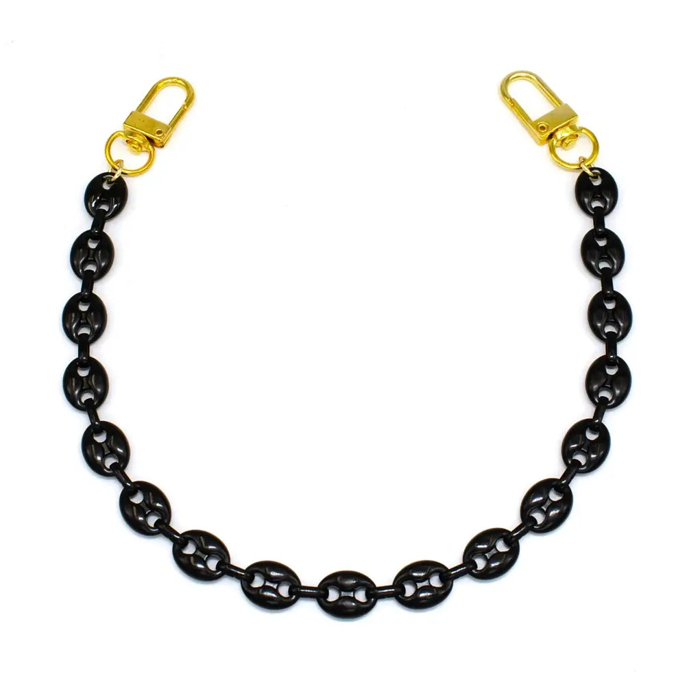 Black Enamel Bag Chain/Phone Strap PH-SJ0067