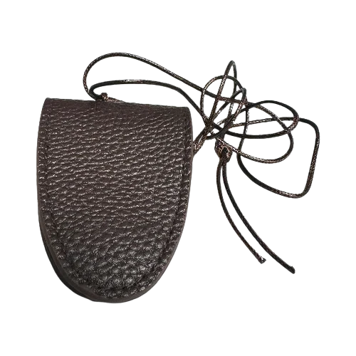 DARK BROWN GLASSES LEATHER PU NECKLACE CARRIER AC-0014