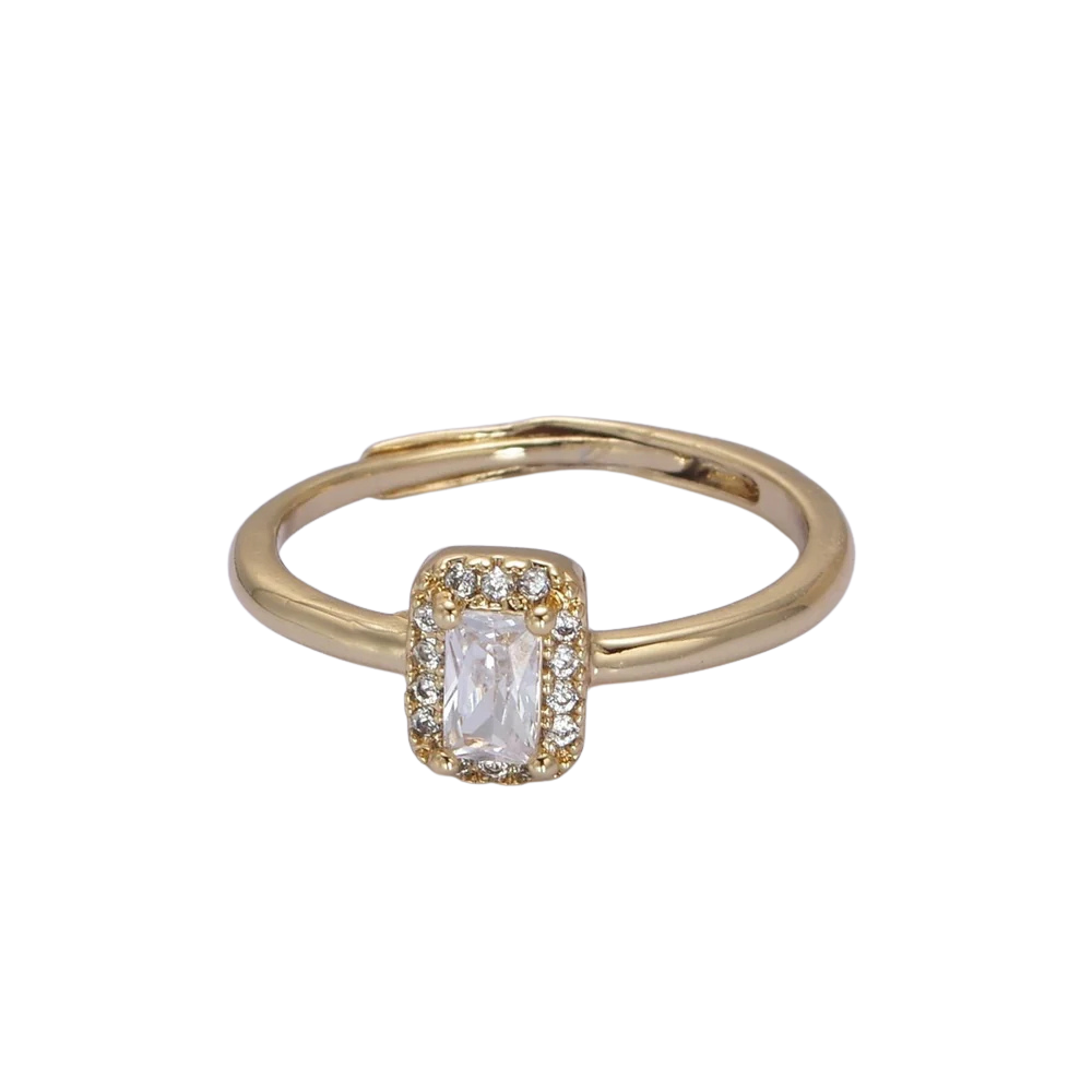 Diamond Rectangle Engagement Ring