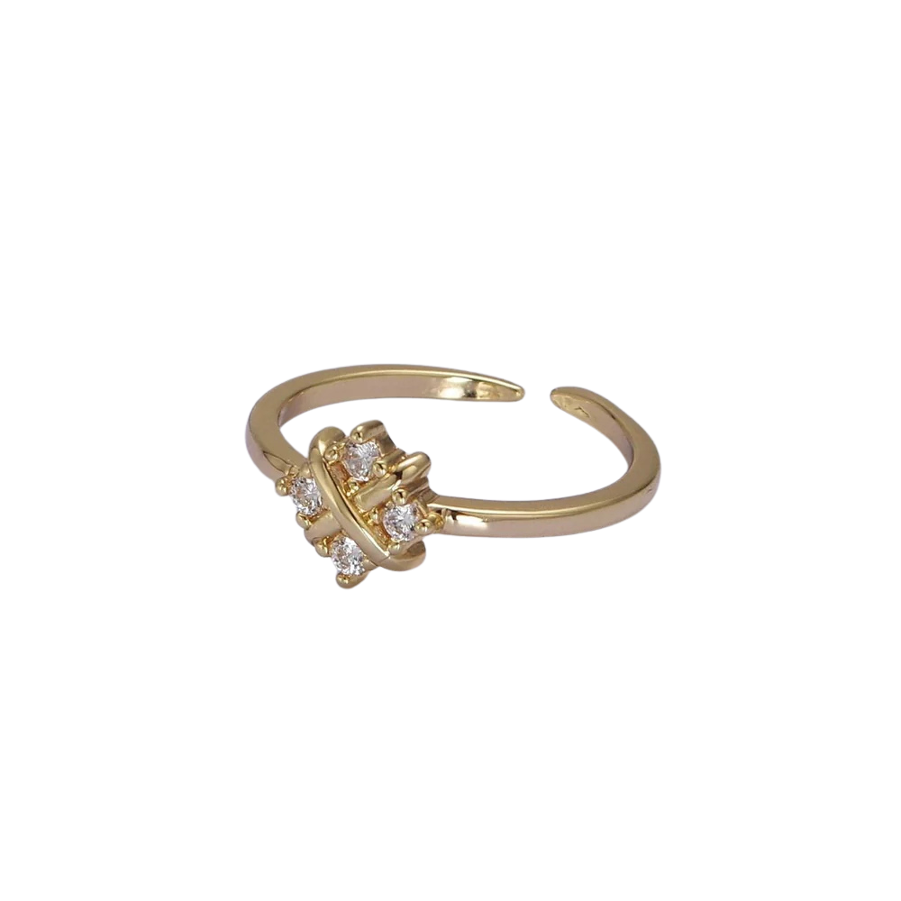 Dainy Flower Knot Diamond Ring