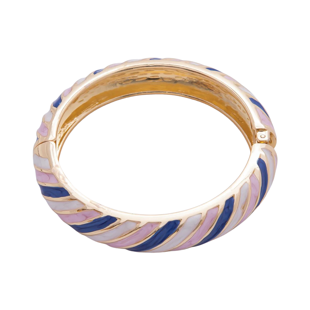 Enamel Pearl White Blue Calico Pearl Pink Bangel BA-21WA3336