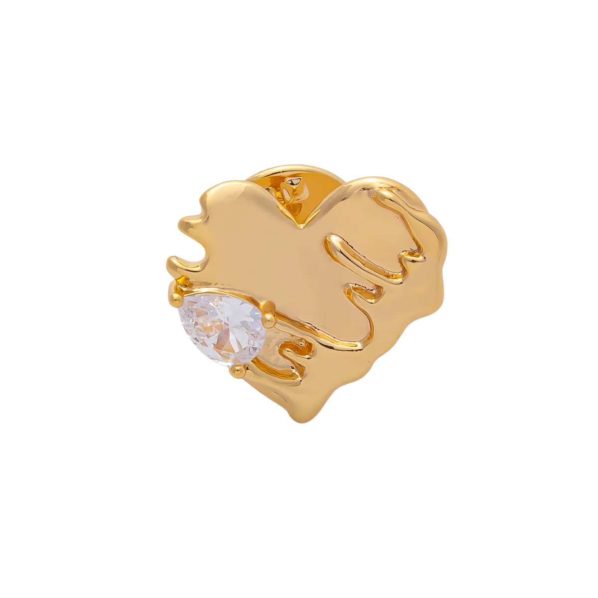 Molten Heart Pin Brooch BH-21Z1476
