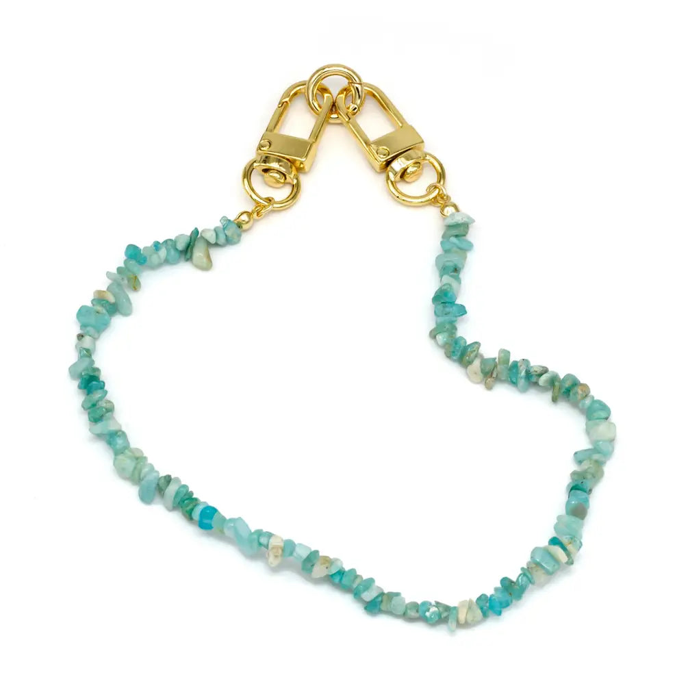 Tiny Blue Turquoise Purse Chain / Phone Strap PH-SJ0015