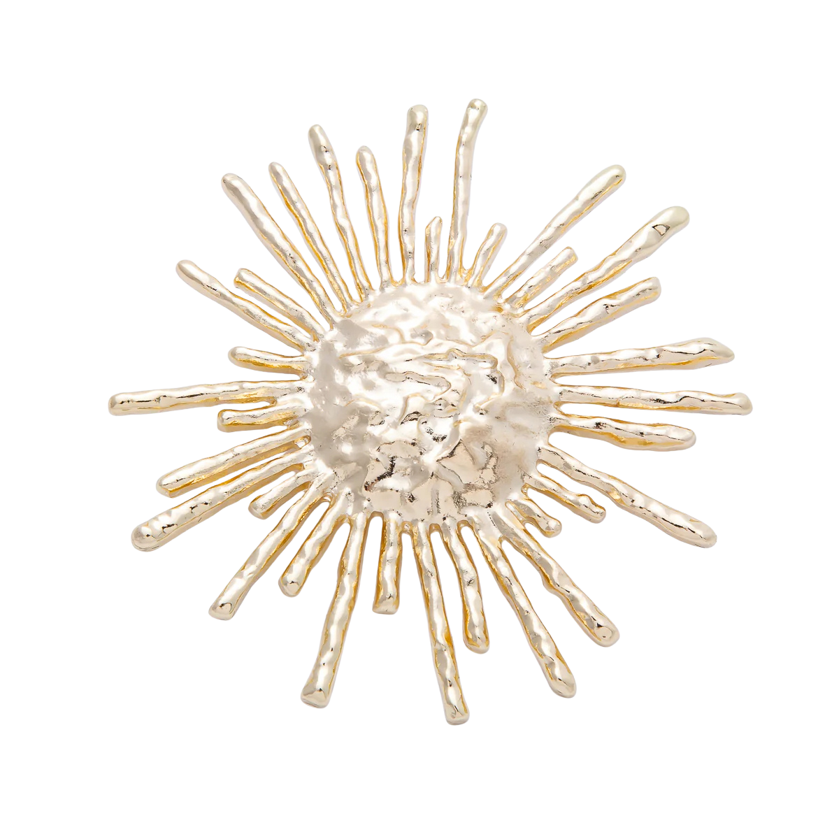 Gold Sun Brooch Pin