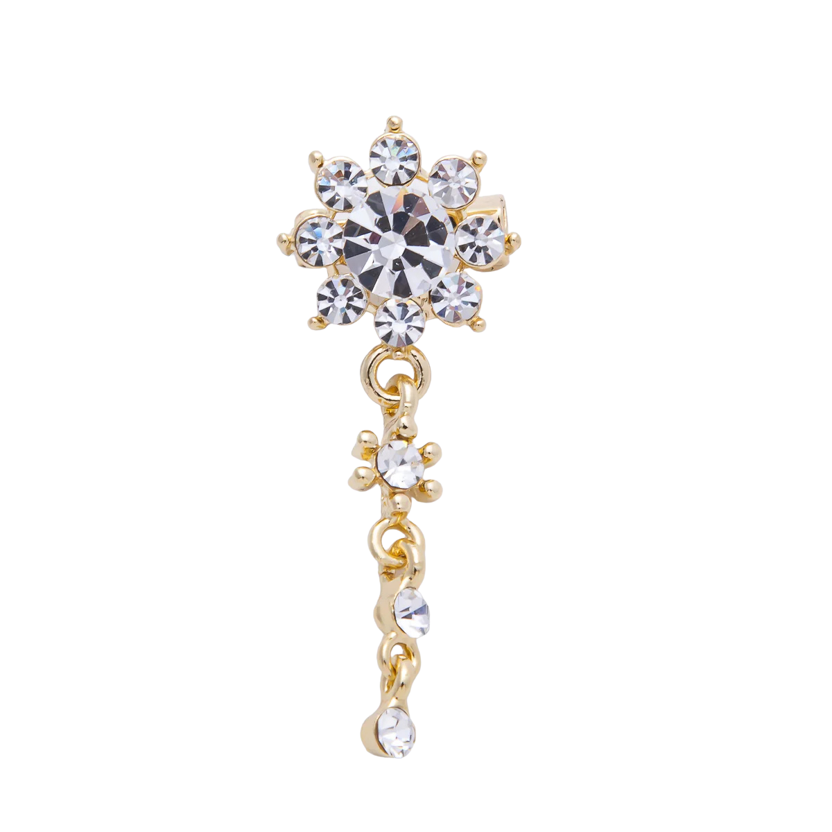 Star Brooch Gold Diamond Pin CZ Crystal