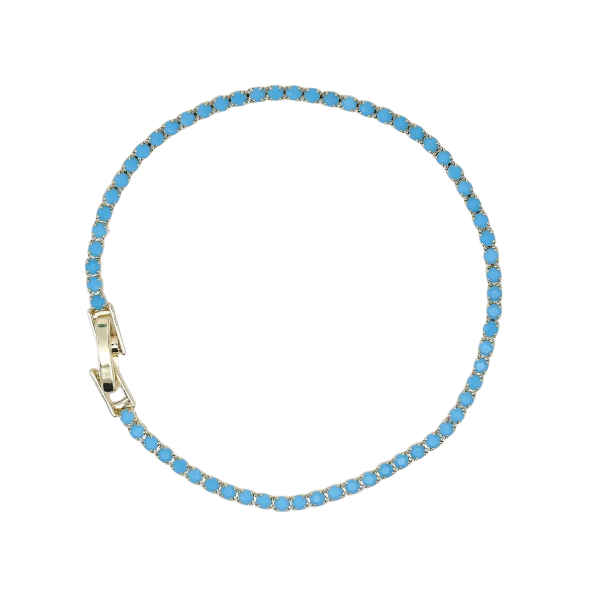 Light pink and baby blue Classic Tennis Chain Bracelets BR-21WA3817