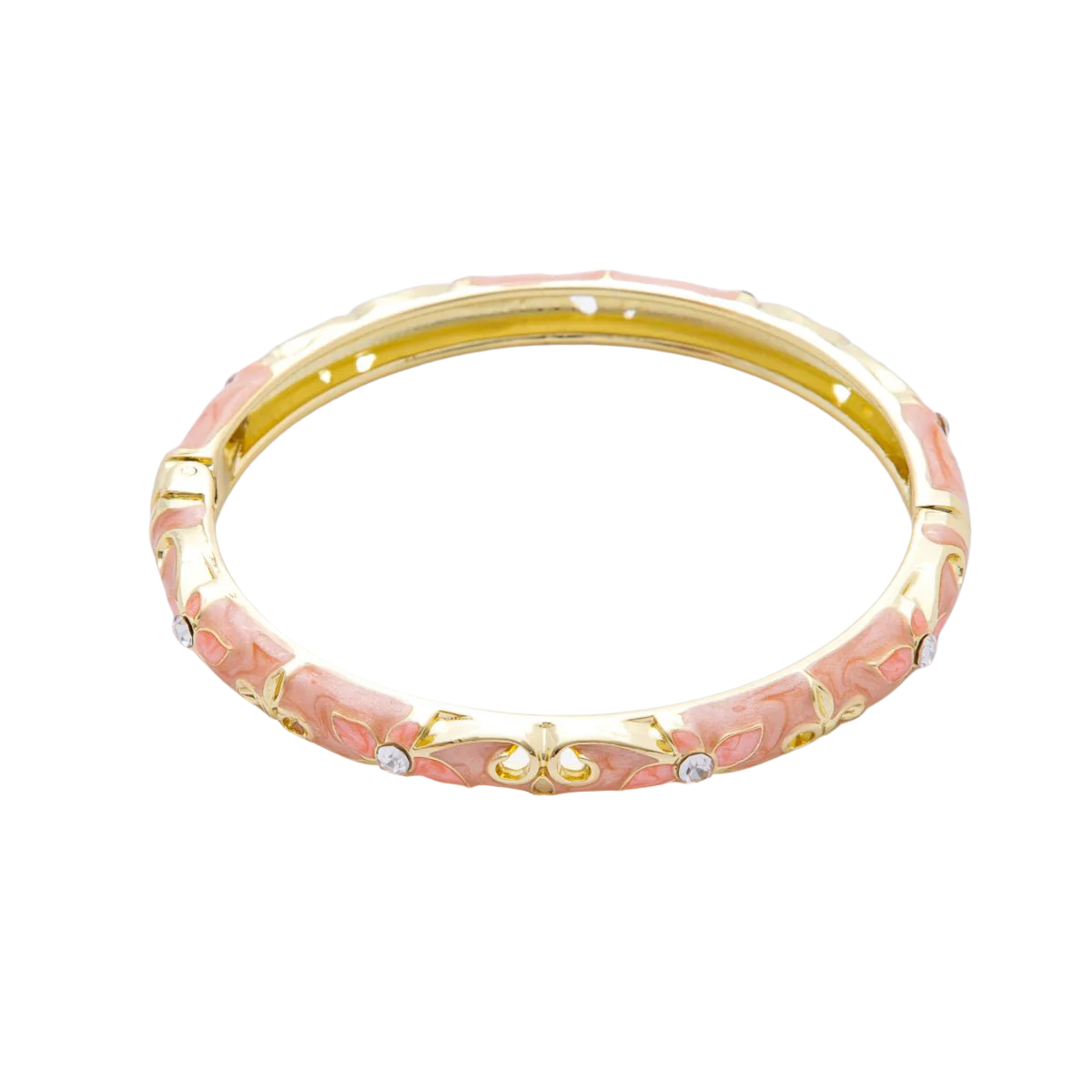 Dainty Floral Enamel Cz Bracelet