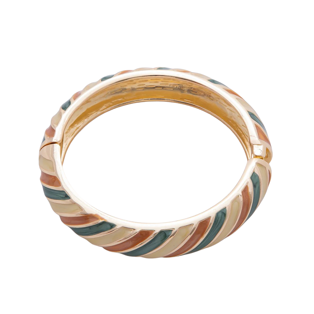 Enamel Green Beige Brown Bangel BA-21WA3335