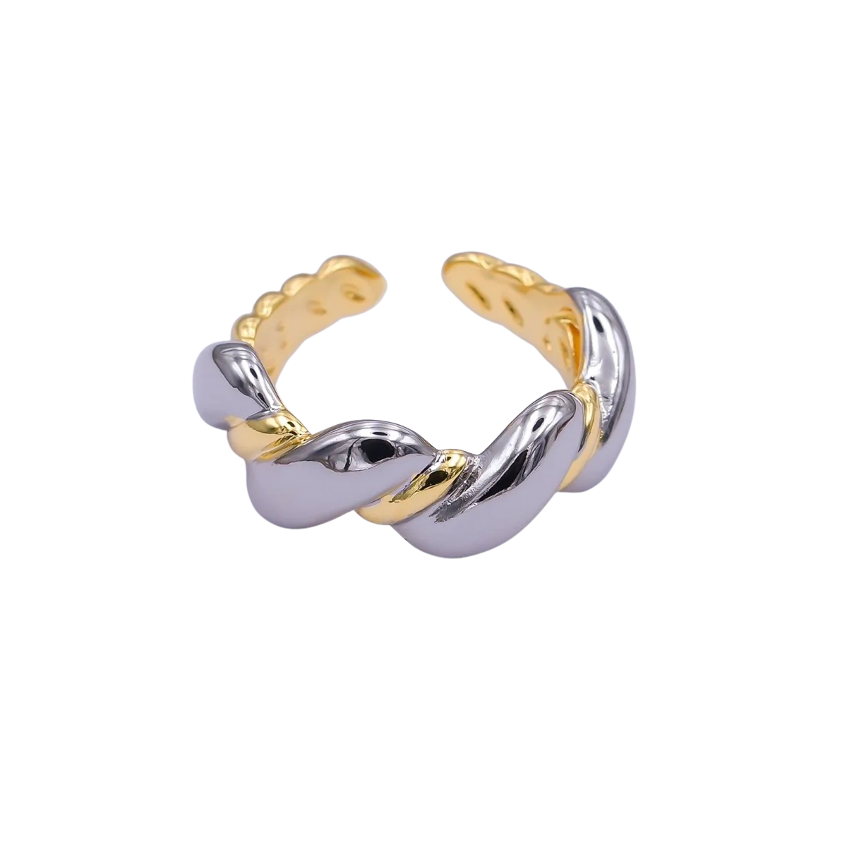 Mixed Metal Braid Twist Rind