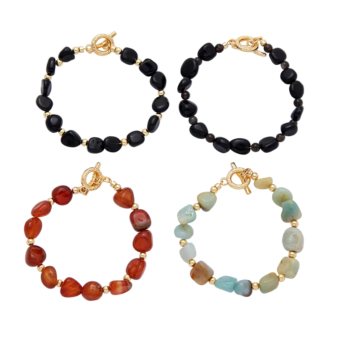 Gemstone Toggle Clasp Bracelet BR-21WA4105 - BR-21WA4109