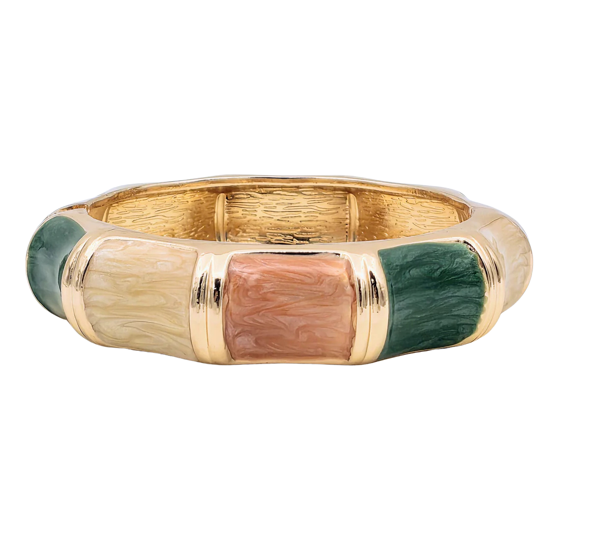Enamel Green Beige Light Brown Bangel BA-21WA3356
