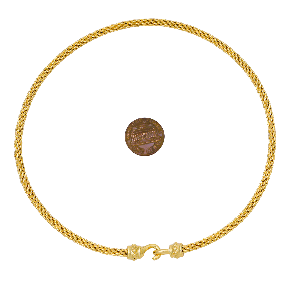 Twisted Rope Gold Necklace NC-21WA3900