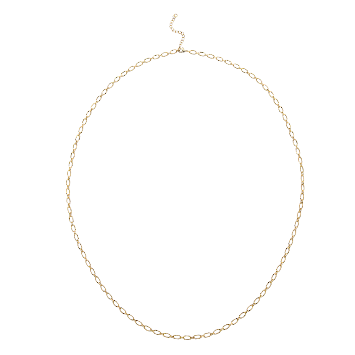 Sunburst Paperclip Chain 30 Inch Necklace NC-21WA3997