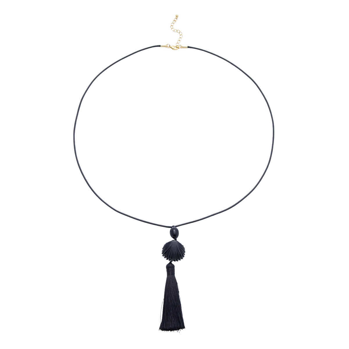 Black Seashell Tassel Necklace NC-21WA4072