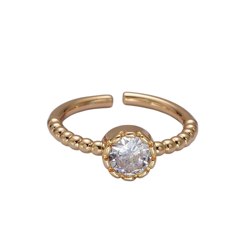 Circle CZ Diamond Ring