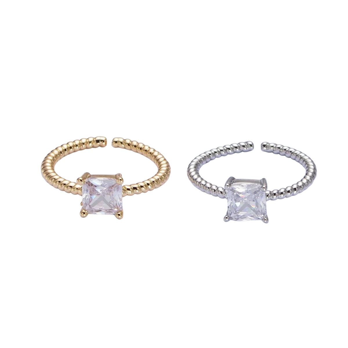 Jumbo Square Diamond Ring CZ