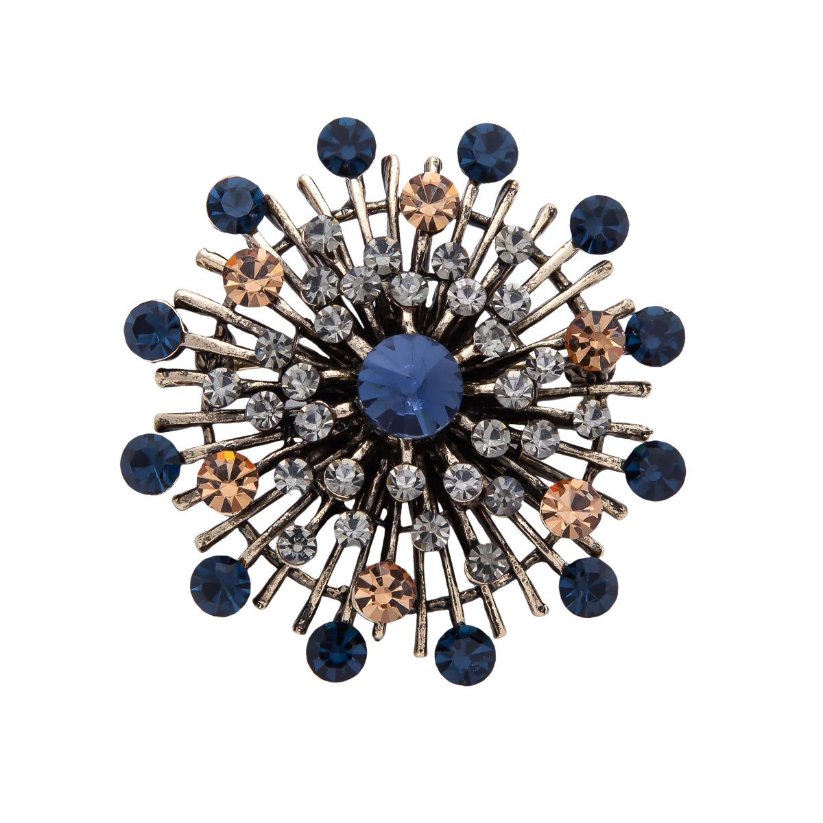 Vintage Antique Burst CZ Brooch Pin BH-21BH025 BH-21BH026