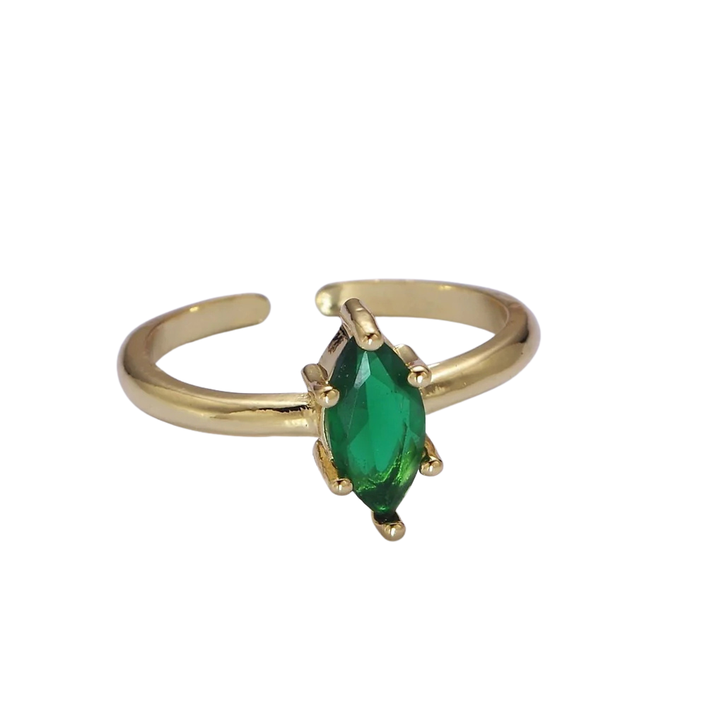 Statement Marquise Emerald Ring