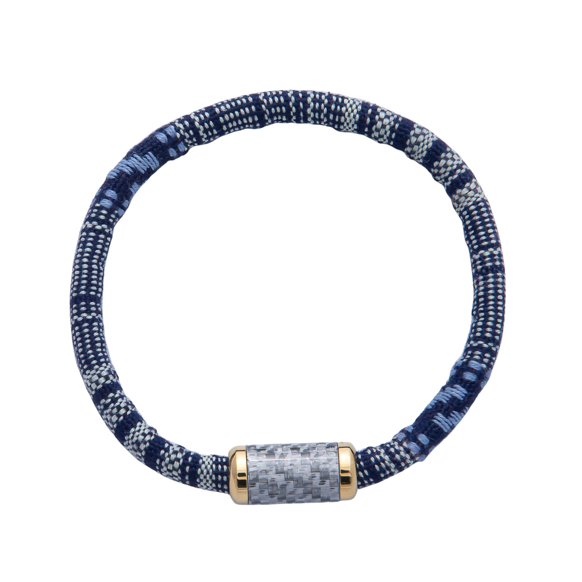 Grey Embroidered Magnetic Cord Bracelet BA-21WA3963