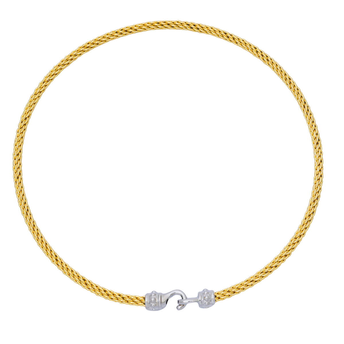 Twisted Rope Mixed Metal Necklace NC-21WA3901