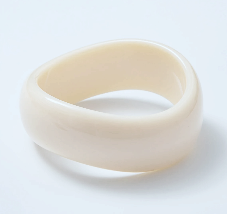 Solid Resin Acrylic Geometric Wide Bangle ✦  BA-1000