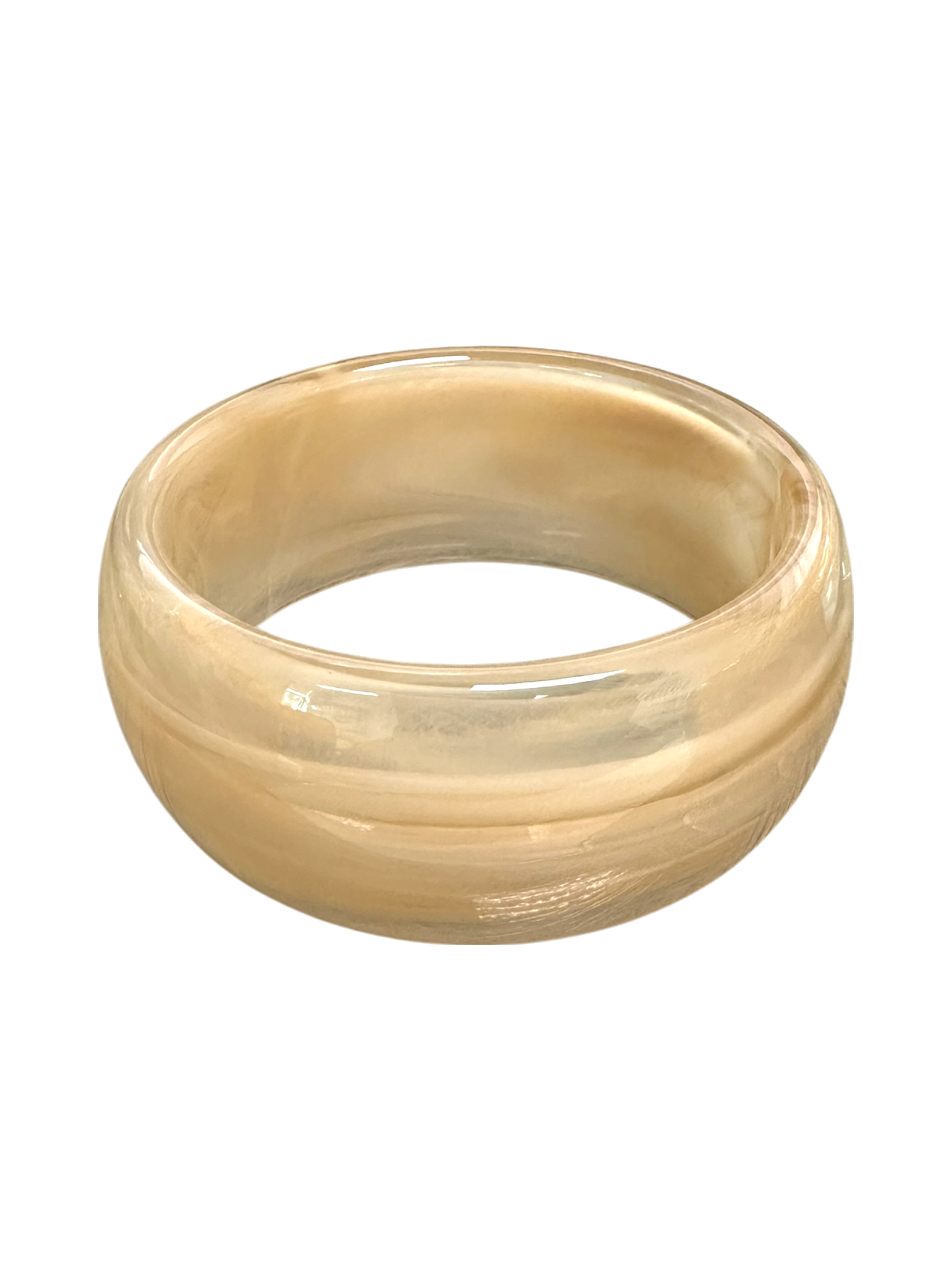 Beige Resin Wide Bangle BA-21WA3430