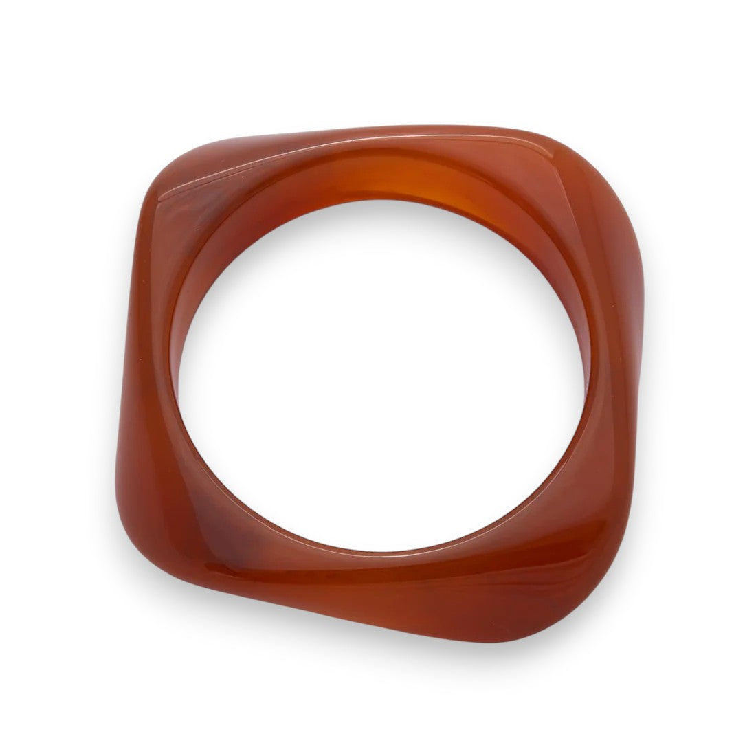 Red Resin Minimalist Square Bangle BA-21WA1163