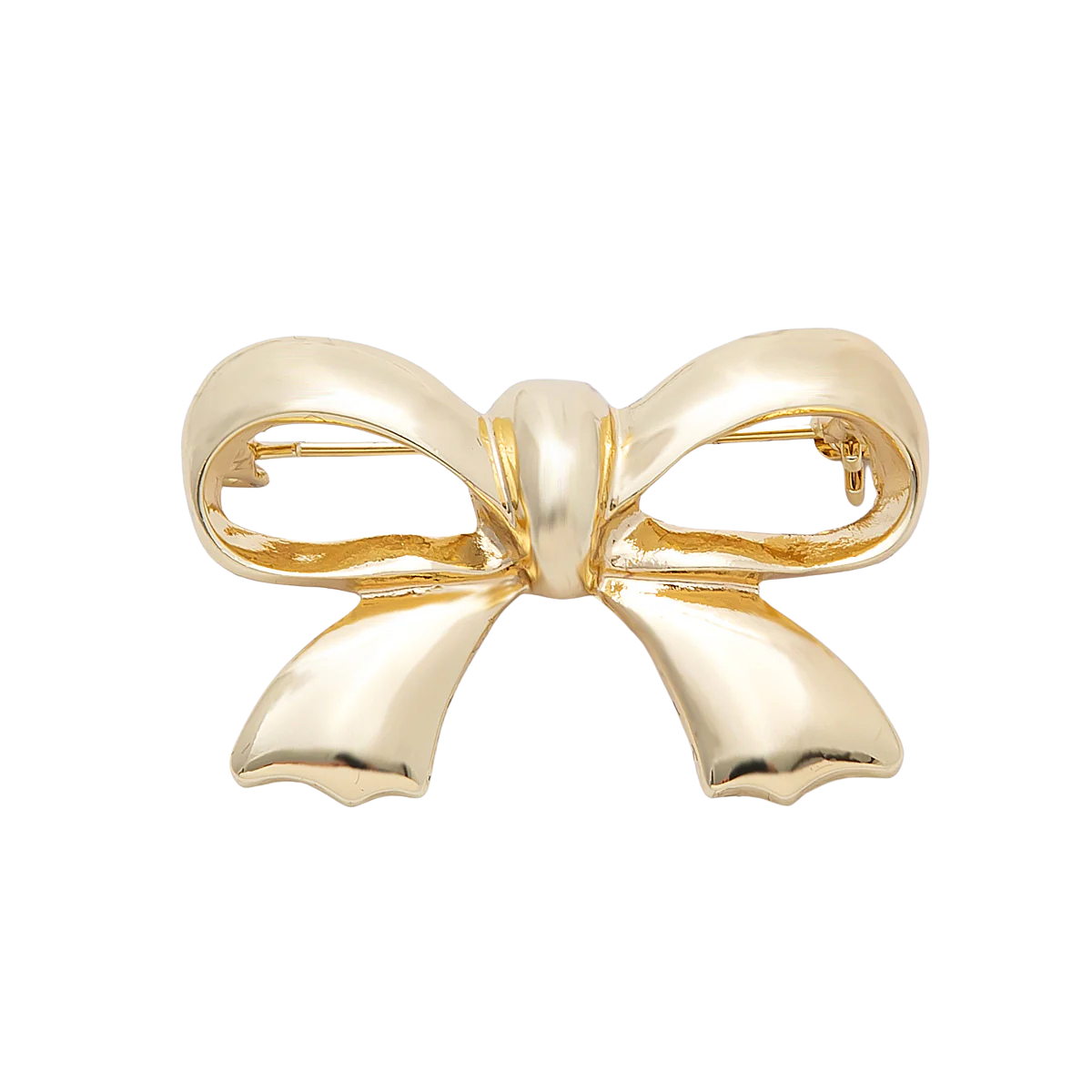 Classic Bow Gold Brooch Pin