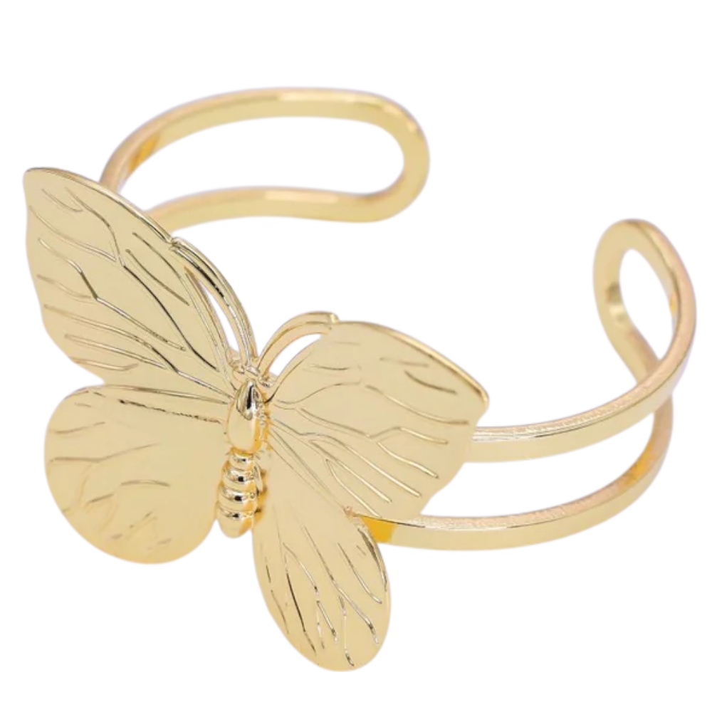 Butterfly Double Band Cuff Bracelet BR-21WA3237