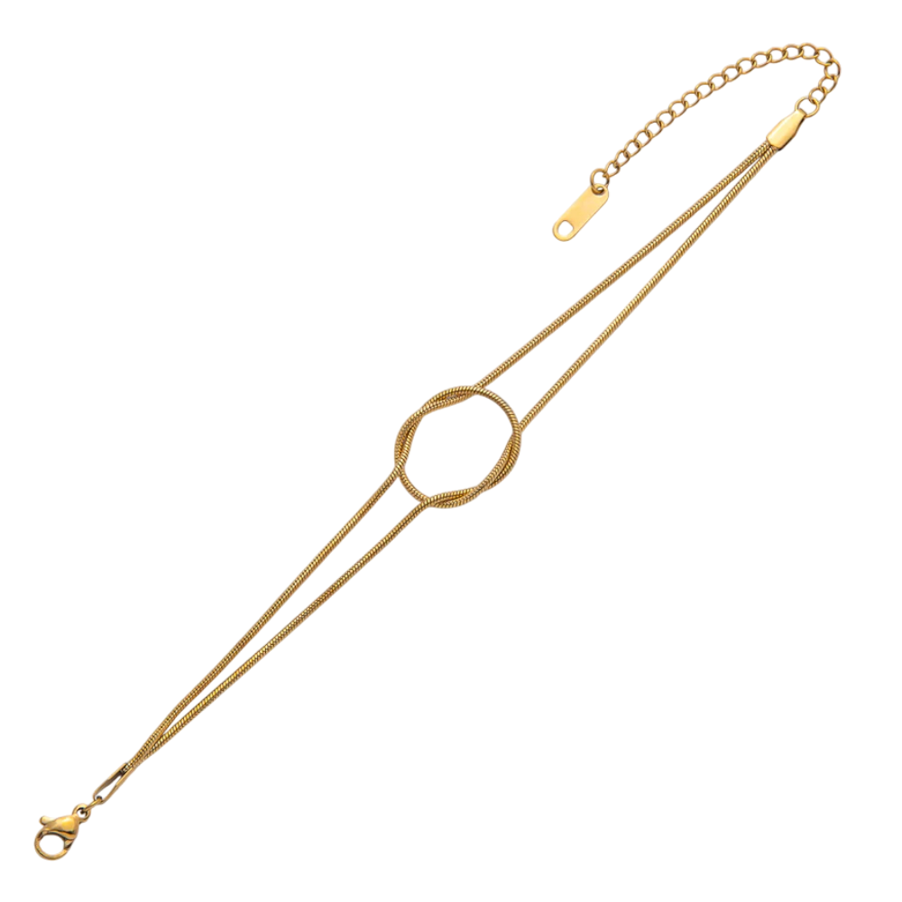 Stainless Steel 1.2mm Knot Snake Chain Bracelet BR-21WA3993