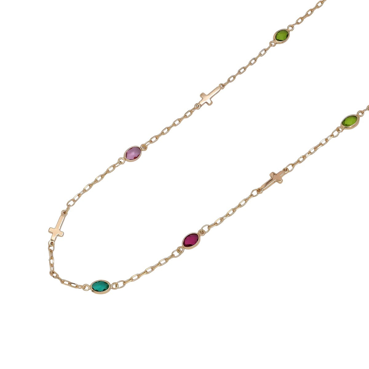 Cross Multicolor CZ Bracelet BR-SJ0352