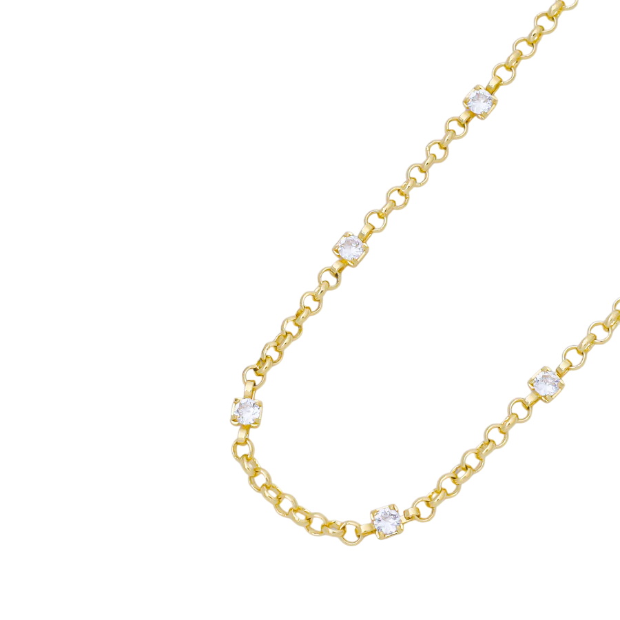 Clear Square CZ Cable Chain bracelet BR-SJ3007