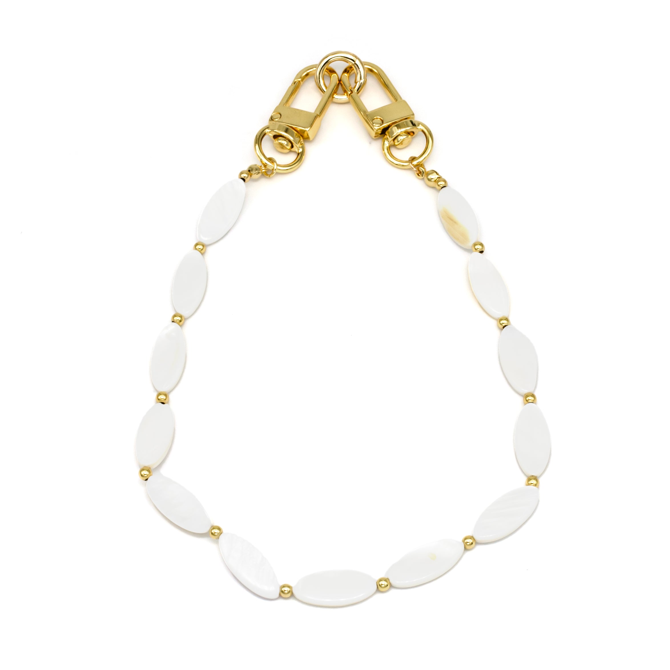 Dainty Oval Pearl Bag Charm / Phone Strap CDESIGN-00016
