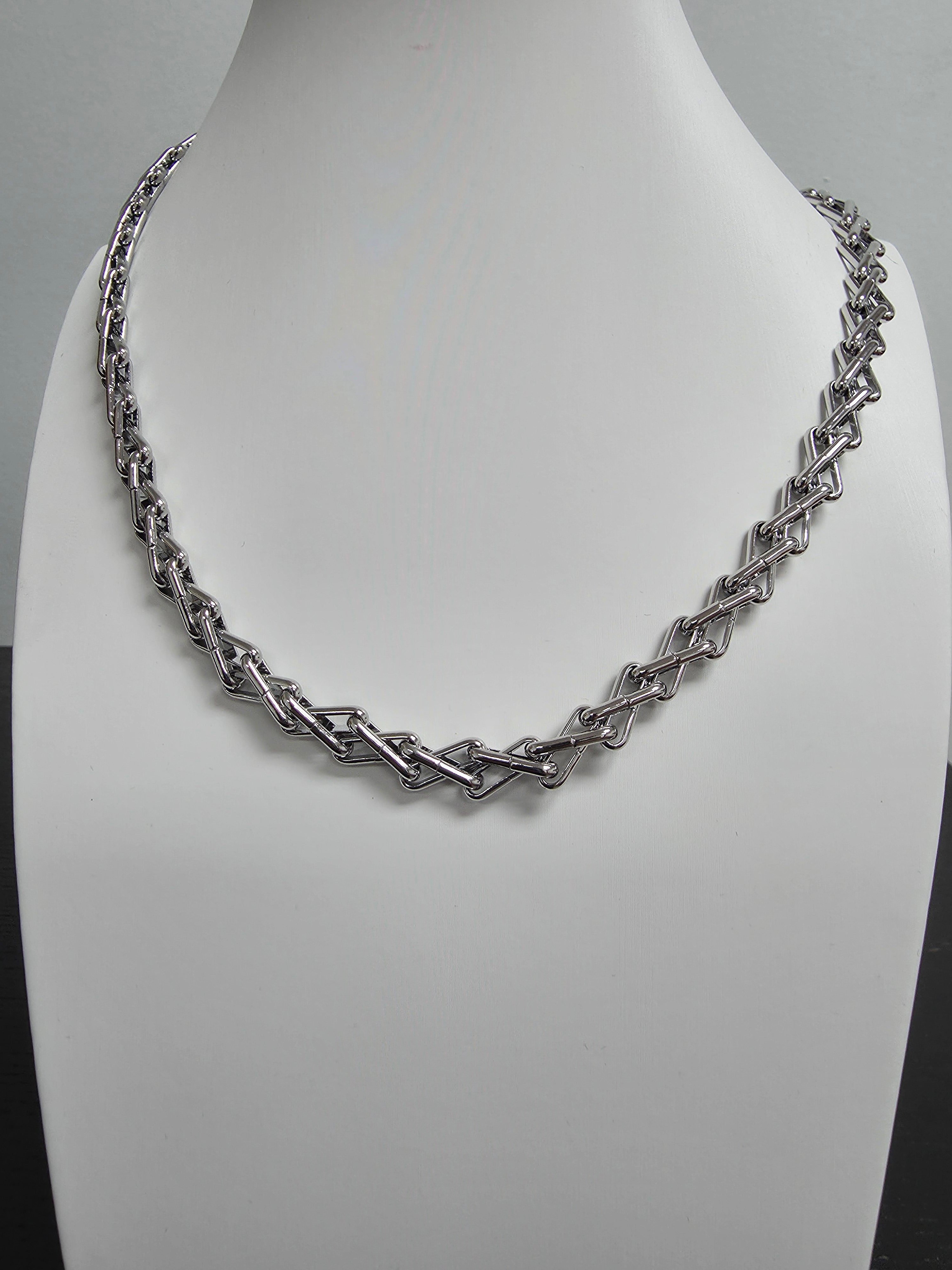 Unique ZigZag Gold Chain Necklace 18 inch CDESIGN-00403