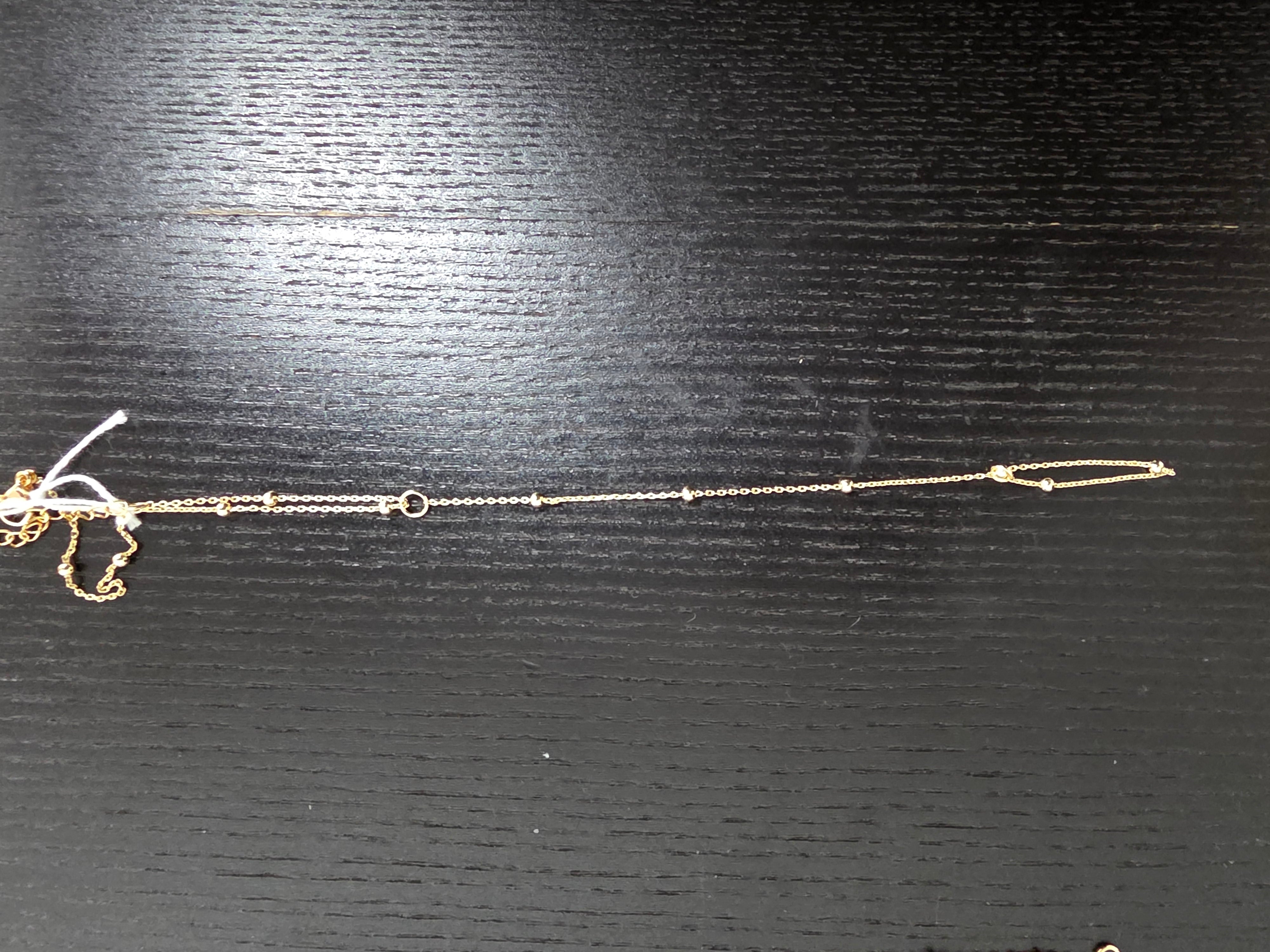 Satellite Hand Chain Gold Finger Bracelet Dainty Minimalist Beaded Cable Chain Ring CDESIGN-00420