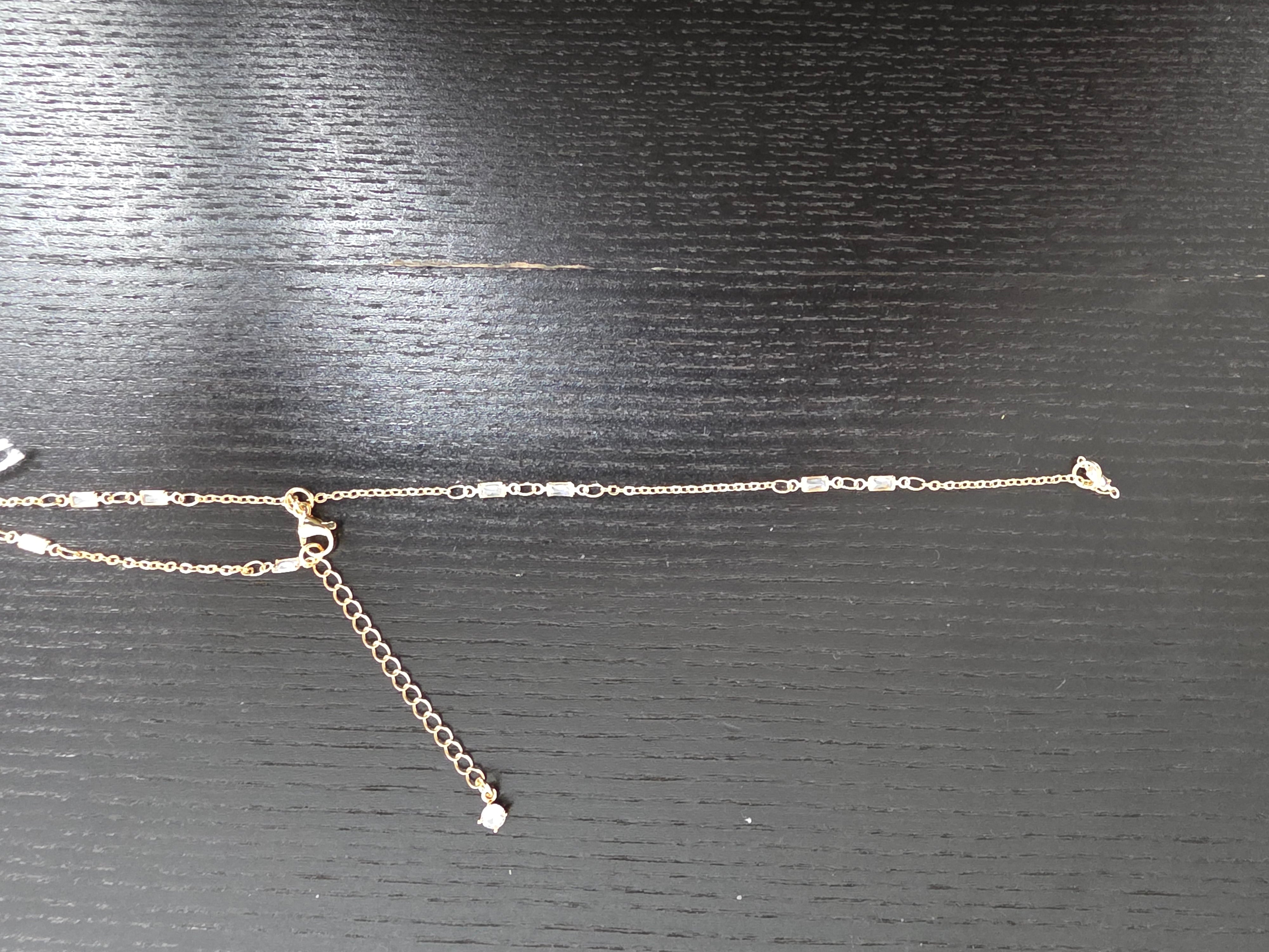 Fine CZ Hand Chain Gold Finger Bracelet Dainty Minimalist Cable Chain Ring CDESIGN-00421