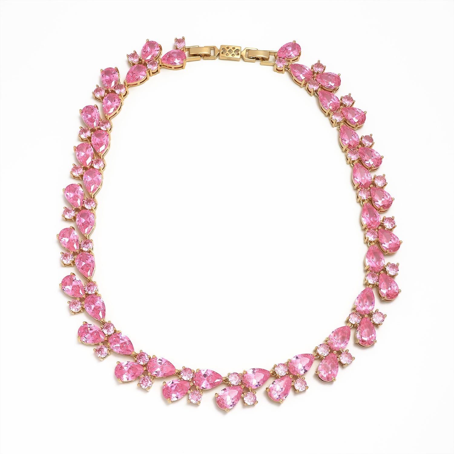 Gold Vintage Gold CZ Pear Diamond Tennis Chain-00055 to Chain-00060