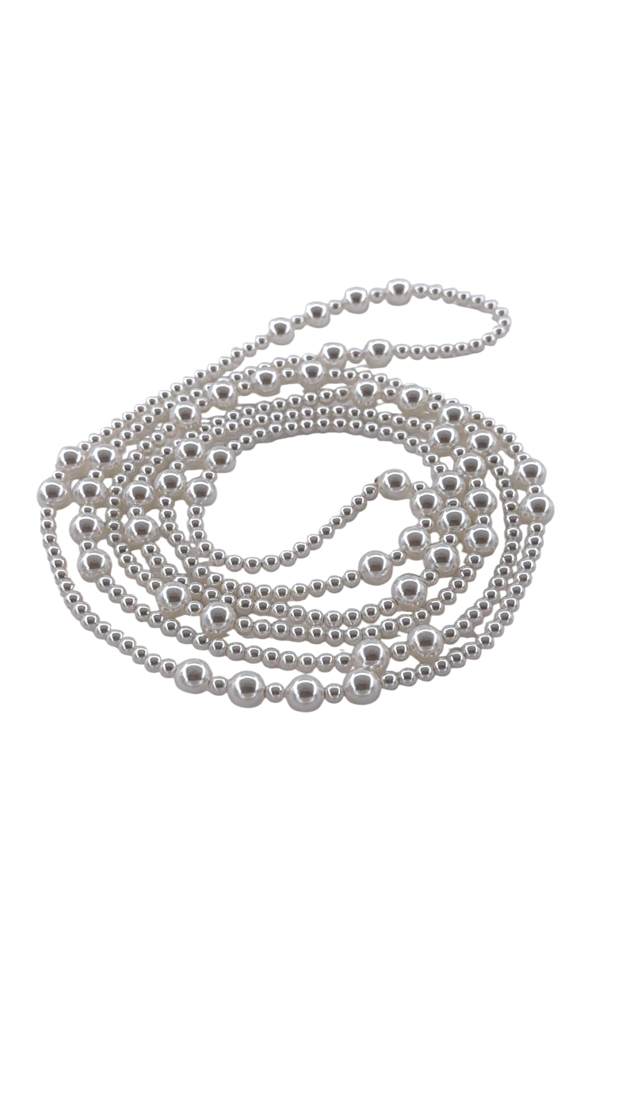 Layering white shell pearl necklace CN-0315 and CN-0310