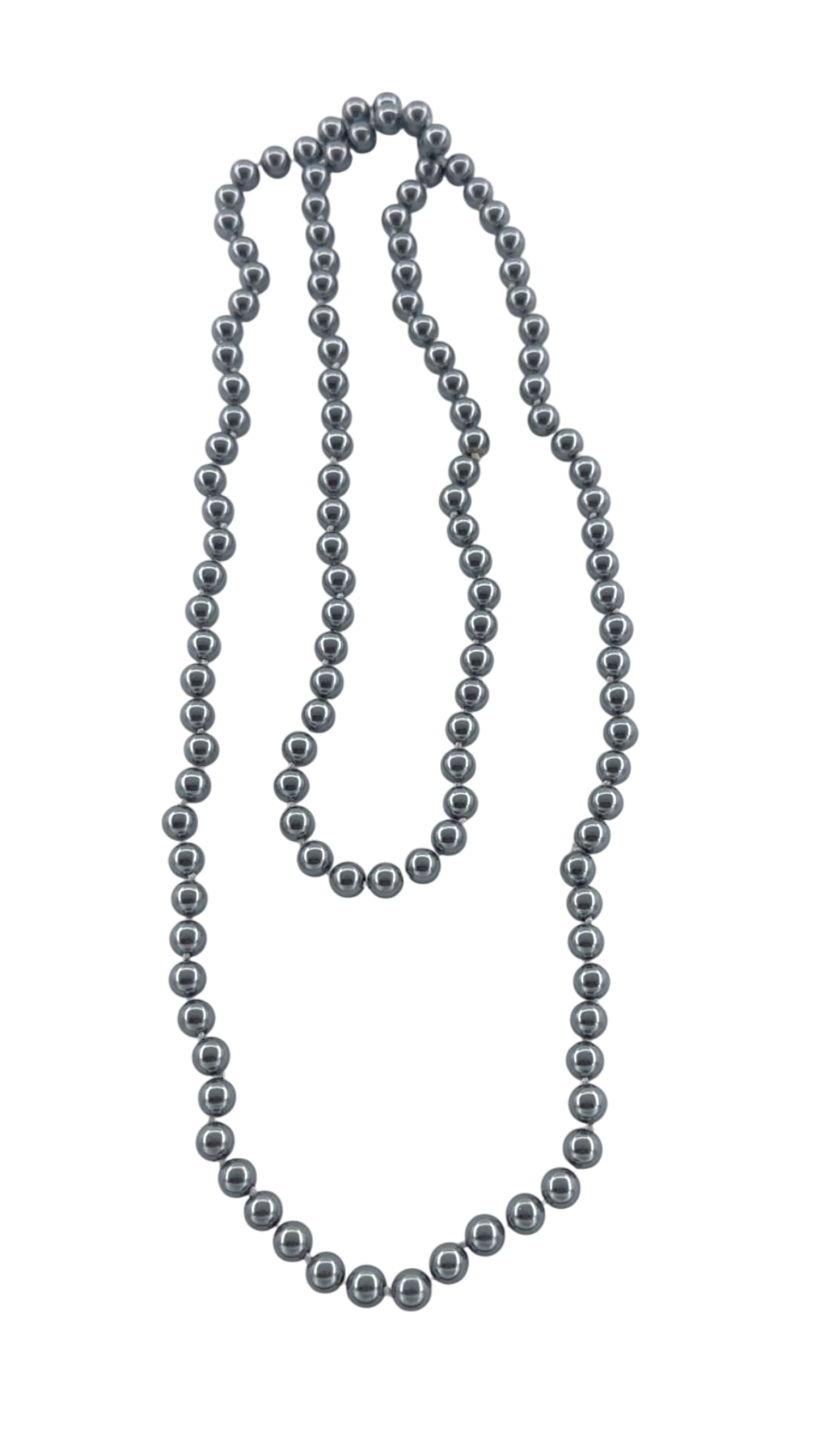 Grey and multi-color shell pearl necklaces CN-0318 and CN-0324