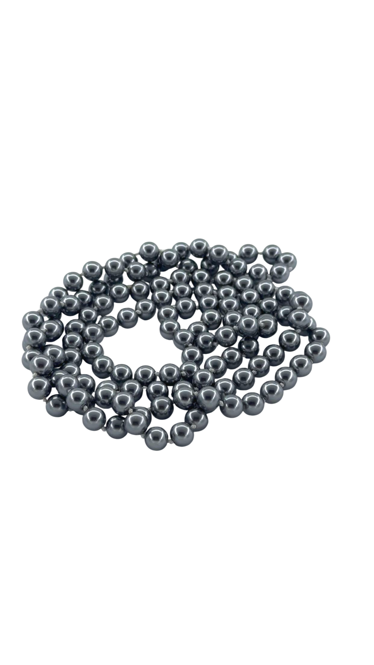 Grey and multi-color shell pearl necklaces CN-0318 and CN-0324